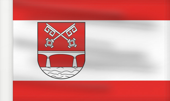 Bandera, con lado del asta reforzado: Petershagen It is easy to put a border around this flag image