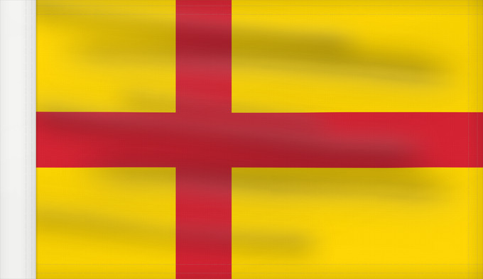 Bandera, con lado del asta reforzado: Kalmar Union	Merely a recreation of what the flag is thought to have looked like	Il s agit simplement d une reconstitution de l aspect supposé du drapeau de l Union de Kalmar	Unión de Kalmar (reconstrucción)	Kalmarer Union (Rekonstruktion)	Questa è solo u
