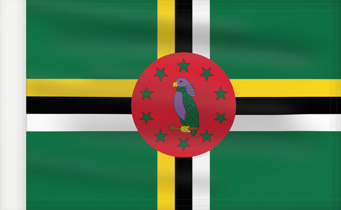 Flag, with reinforced hoist: Dominica Dominique Dominica lipp Dominican ドミニカ国の国旗 Флаг Доминики Dominike Dominicas