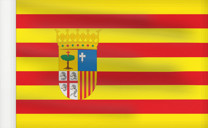 Flag, with reinforced hoist: Aragon	Aragón	Aragona