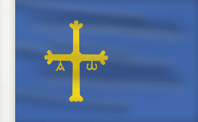 Drapeau, avec guindant renforcé : Asturias Principality of Asturias Principauté des Asturies Principado de Asturias Asturien D Asturies Флаг Астурии