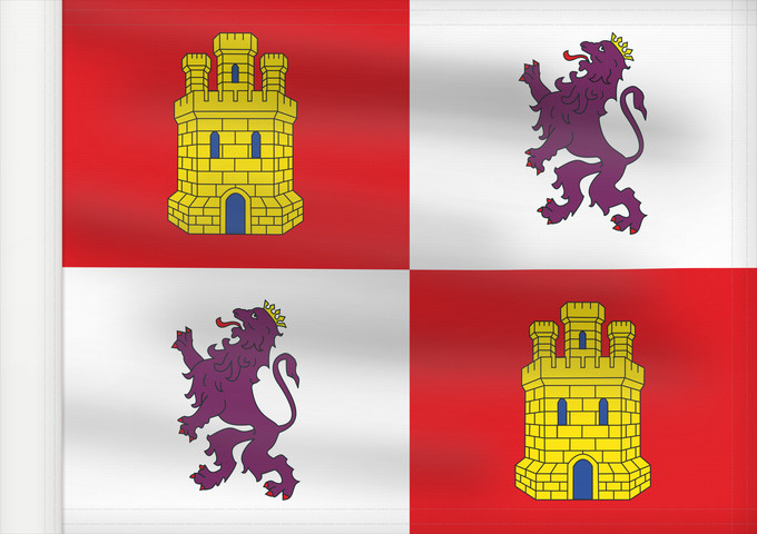 Bandera, con lado del asta reforzado: Castile and León	Autonomous community of Castile and León	Castille-et-León	Comunidad autónoma de Castilla y León	Kastilien und León	Castiglia e León