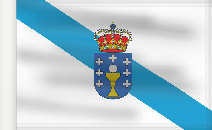 Flag, with reinforced hoist: Galicia	Galice	Galizia