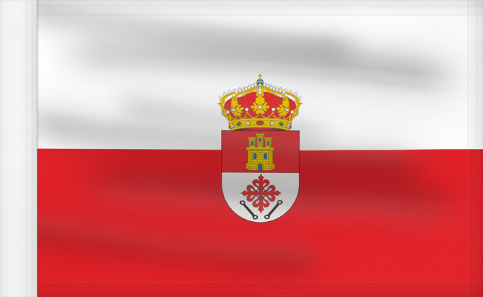 Bandera, con lado del asta reforzado: Abenójar Spain	Abenójar, in Ciudad Real province, Spain	Abenójar	Rectangular