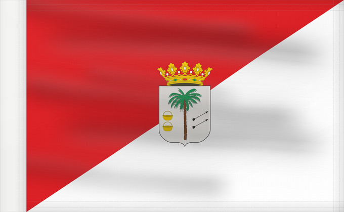 Bandera, con lado del asta reforzado: Palma del Condado	La Palma del Condado, Huelva, Spain	La Palma del Condado	Palma del Condado, Huelva, España