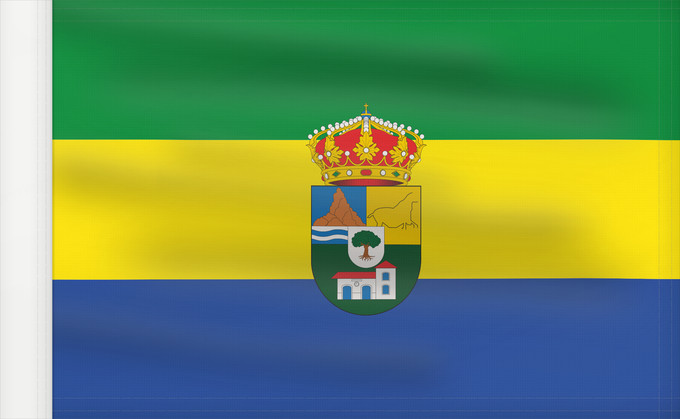 Bandera, con lado del asta reforzado: Tres Villas Las Tres Villas Municipio de Las Tres Villas en la Provincia de Almería España