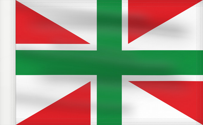 Bandera, con lado del asta reforzado: Orozkoko udal ikurrina