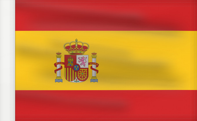 Bandera, con lado del asta reforzado: Spain	Espagne	España	Spaniens	Spagna