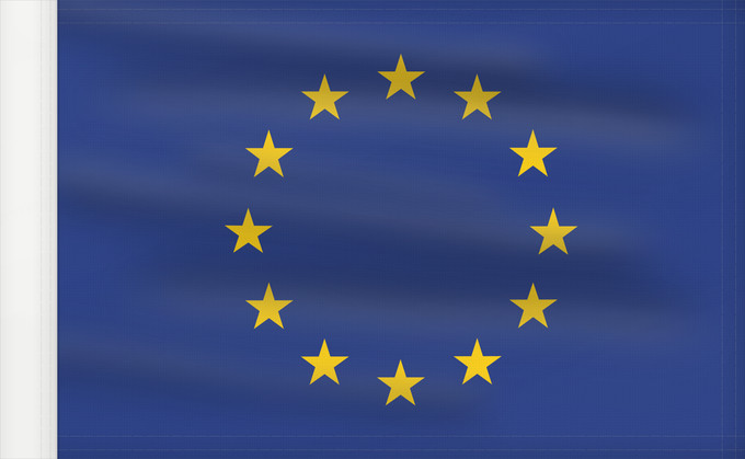 Drapeau, avec guindant renforcé : Europe Europe is the flag and emblem of the European Union EU and Council of Europe CoE Européen est le symbole non seulement de l’Union européenne La Unión Europea consta de doce estrellas amarillas sobre fondo azul Die Europaflagge besteht aus einem