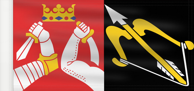 Flag, with reinforced hoist: Itä-Suomen lääni