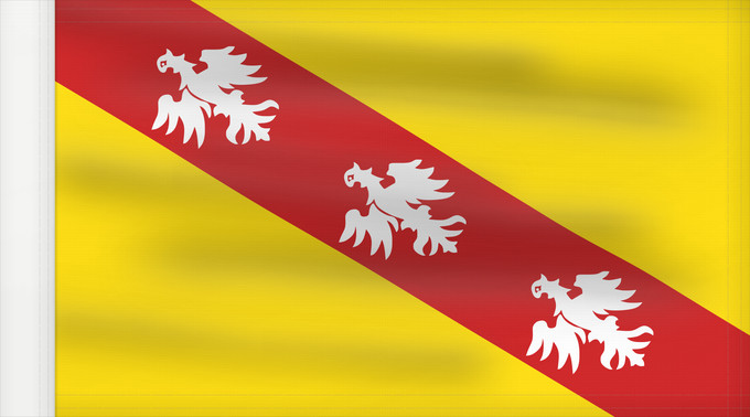 Flagge, mit verstärktem Besatzband: Lorraine	Region Lorraine in France	Région Lorraine en France	Lorena 	Lorena