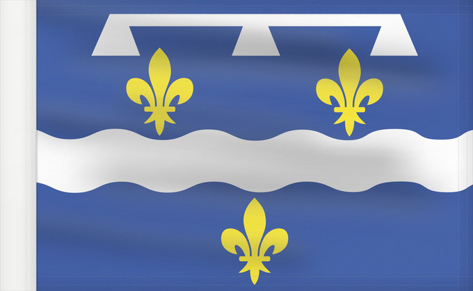 Flag, with reinforced hoist: Fr département Loiret Loiret Département du Loiret