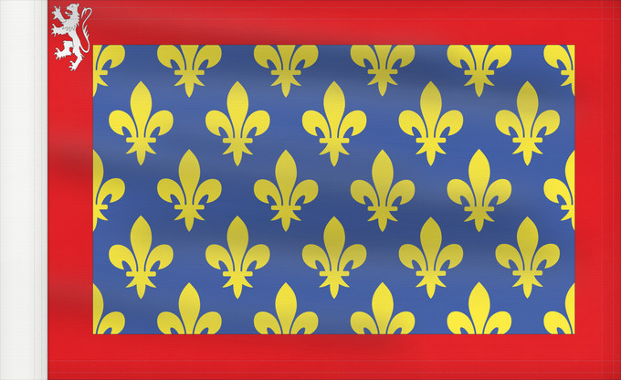 Bandiera, con lato dell'asta rinforzato: Fr département Sarthe	Sarthe	Département de la Sarthe	Banniel departamant ar Sarthe  pe ar Seurzh