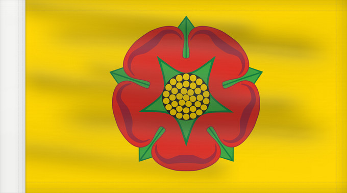 Bandera, con lado del asta reforzado: Lancashire