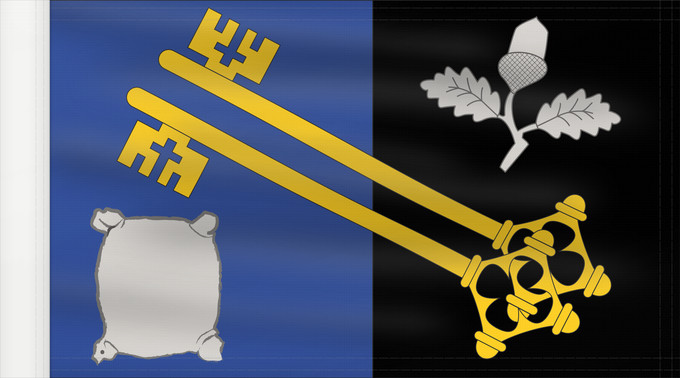 Bandera, con lado del asta reforzado: County flag of Surrey	The County Flag of Surrey	Surrey