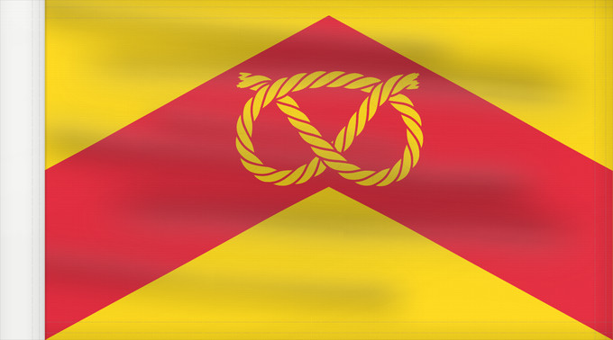 Bandera, con lado del asta reforzado: Staffordshire	Le Staffordshire	The county flag of Staffordshire