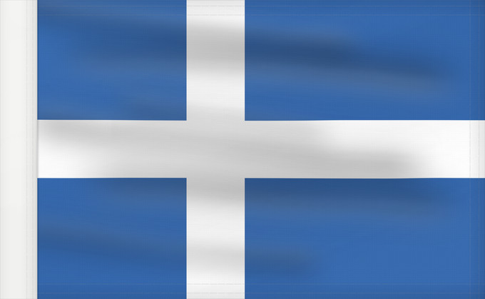 Bandera, con lado del asta reforzado: Shetland Les Îles Shetland