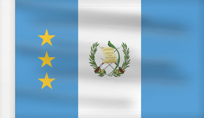 Drapeau, avec guindant renforcé : President of the Supreme Court of Justice of Guatemala	President of the Supreme Court of Justice of Guatemala - Presidential Standard	Président de la Cour suprême de justice du Guatemala - Étendard présidentiel	Presidente de la Corte Suprema de Justicia d