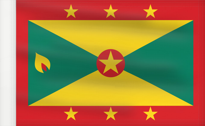Bandera, con lado del asta reforzado: Grenada Grenade Granada Флаг Гренады Grenadas