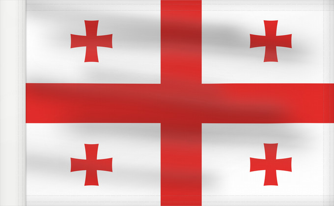 Bandera, con lado del asta reforzado: Georgia	Géorgie	Georgien