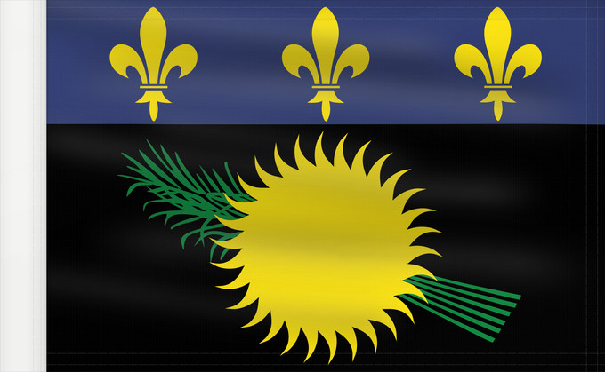 Drapeau, avec guindant renforcé : Unofficial flag of Guadeloupe  local	Unofficial local flag of Guadeloupe	Guadeloupe	Guadalupe. Uso no oficial	Guadalupa