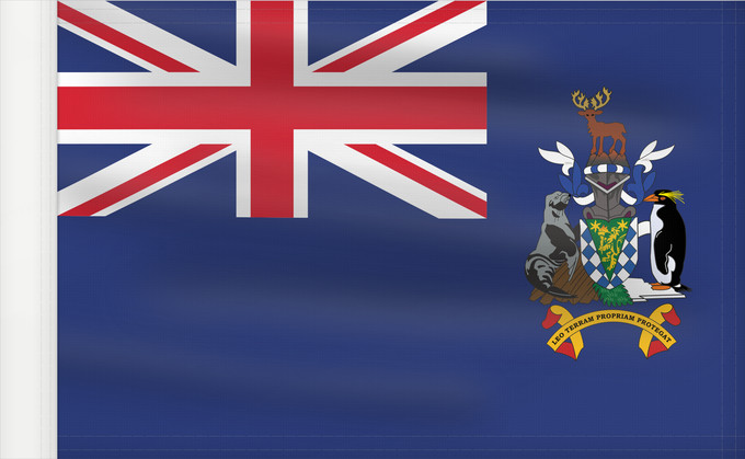 Drapeau, avec guindant renforcé : South Georgia and the South Sandwich Islands	Géorgie du Sud-et-les Îles Sandwich du Sud	Islas Georgias del Sur y Sandwich del Sur	Südgeorgien und die Südlichen Sandwichinseln	Georgia del Sud e isole Sandwich del Sud