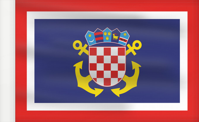 Flag, with reinforced hoist: Naval Jack of Croatia
