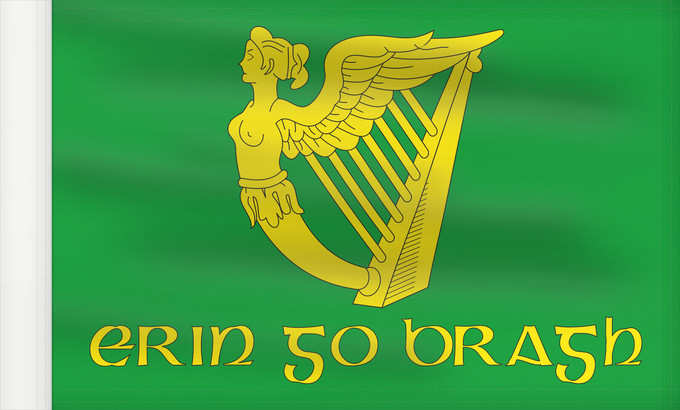 Drapeau, avec guindant renforcé : Erin Go Bragh	Irish nationalist flag   version of Image Erin Go Bragh flag