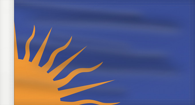 Bandera, con lado del asta reforzado: Sunburst Modern design of the Irish nationalist Sunburst flag