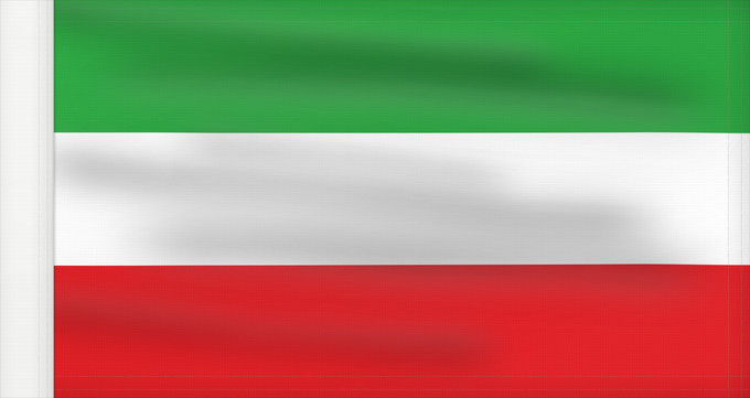 Bandera, con lado del asta reforzado: Iran  1964–1980