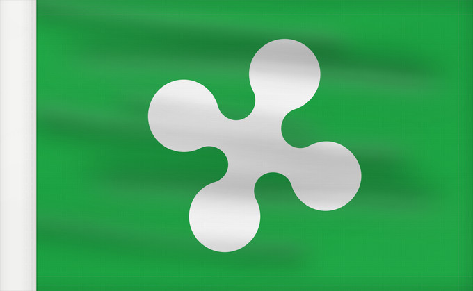 Drapeau, avec guindant renforcé : Lombardy Italian region Lombardy Lombardie Lombardía Lombardei Regione italiana Lombardia