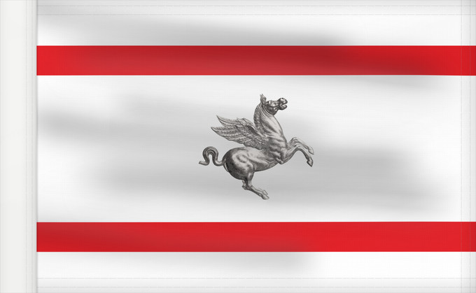 Drapeau, avec guindant renforcé : Tuscany Italian region Tuscany Toscane Toscana Regione italiana Toscana Kan Tuscany