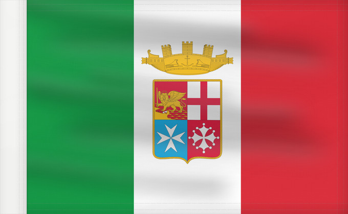 Flag, with reinforced hoist: Naval Ensign of Italy