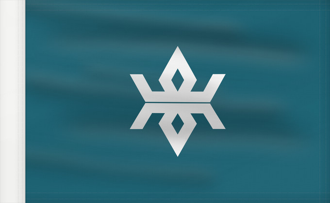 Drapeau, avec guindant renforcé : Iwate Prefecture Préfecture d'Iwate prefectura de Iwate Präfektur Iwate 岩手県旗