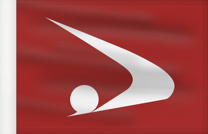 Drapeau, avec guindant renforcé : Akita Prefecture préfecture d'Akita prefectura de Akita Präfektur Akita 秋田県旗