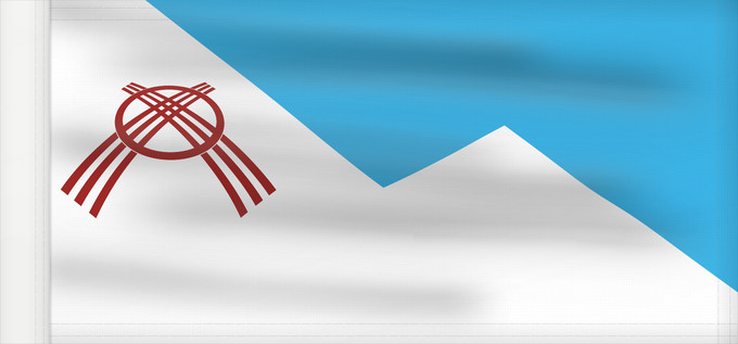 Bandera, con lado del asta reforzado: Osh	Osh city, Kyrgyzstan	Osch