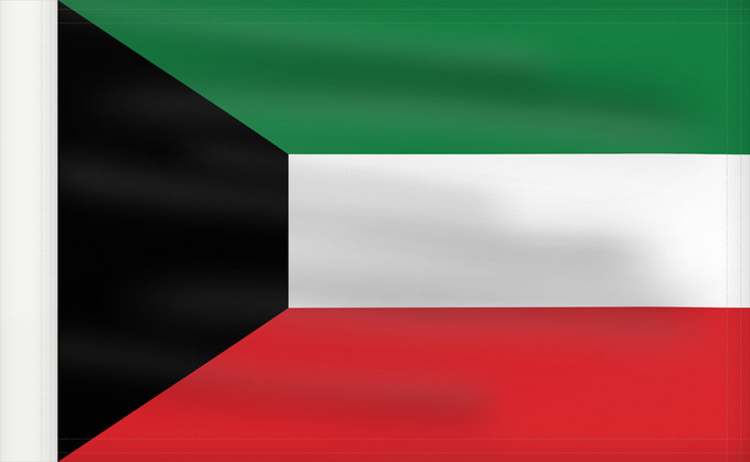 Drapeau, avec guindant renforcé : Kuwait	Koweït	Kuwaitlabel QS Les