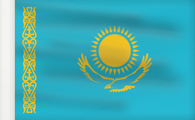 Drapeau, avec guindant renforcé : Kazakhstan	Kazajistán	Kasachstan	Repubblica del Kazakistan	Kazachstan	Qazaxıstan Respublikasının	Сцяг Казахстана	Национално знаме на Казахстан	কাজাখস্তানের জাতীয় পতাকা	Banniel br Kazakstan	Kazahstana	Kazachstánu	Казахстан Республикин ялавӗ	Kazaĥio	Ղազախս