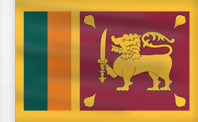 Bandera, con lado del asta reforzado: Sri Lanka Sri Lankas Sri Lanki শ্রীলঙ্কার জাতীয় পতাকা Sri-Lanko Флаг Шри-Ланки श्रीलङ्का ध्वज ශ්රී ලංකාවේ ජාතික කොඩිය இலங்கையின் தேசியக்கொடி Stän Sri-Lankäna