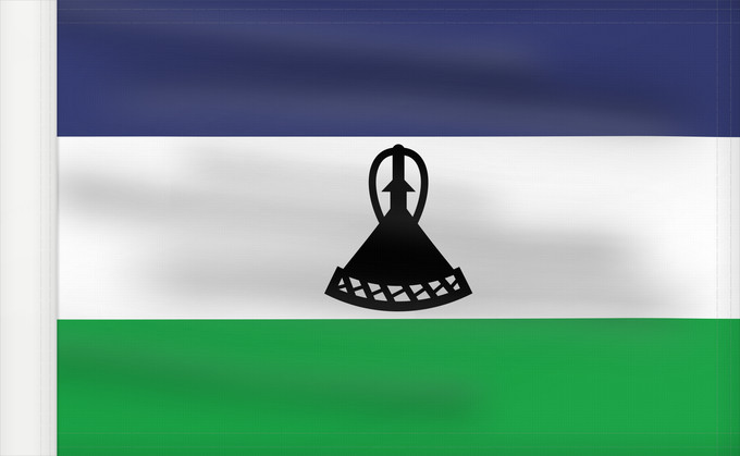 Drapeau, avec guindant renforcé : Lesotho	Lesoto	Lesothos	Lesota	Seboko ye Lesotho