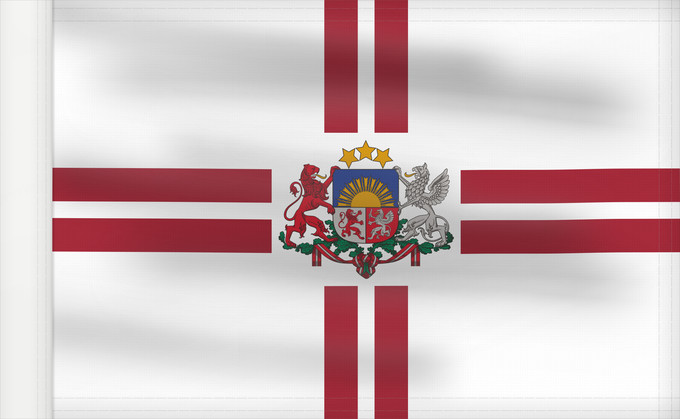 Flag, with reinforced hoist: President of Latvia	Presidential Standard of Latvia	Étendard présidentiel de Lettonie	Estandarte Presidencial de Letonia	Standarte des Präsidenten von Lettland	Stendardo presidenziale della Lettonia