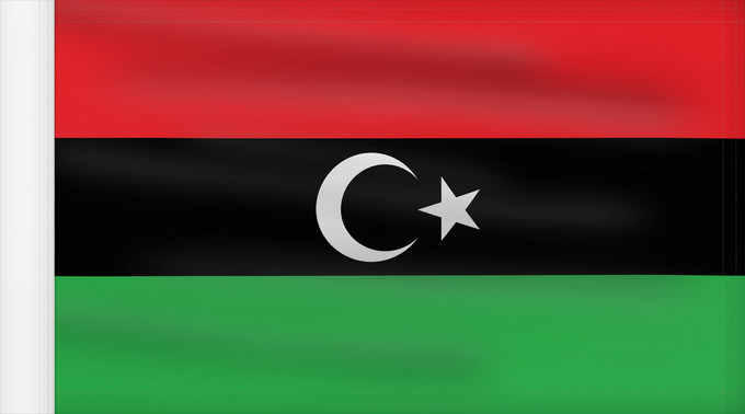 Flag, with reinforced hoist: Libyan protesters flag  observed 2011	Variant observed to be used by some Libyan rebels against Ghaddafi on TV news reports etc