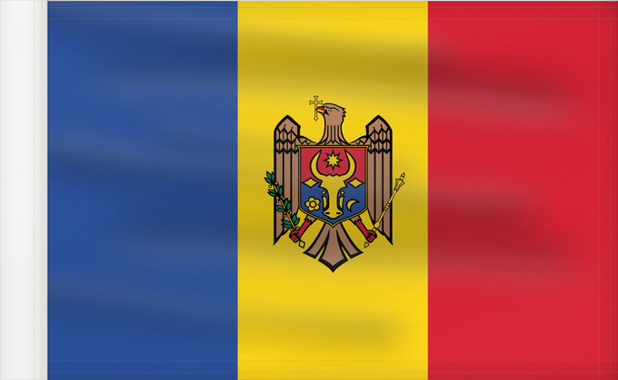 Bandera, con lado del asta reforzado: Moldova	Moldavie	Moldavia	Moldawien (Republik Moldau)