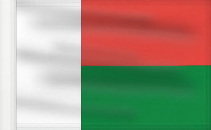 Drapeau, avec guindant renforcé : Madagascar Madagaskar