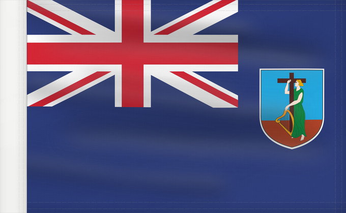 Bandera, con lado del asta reforzado: Montserrat