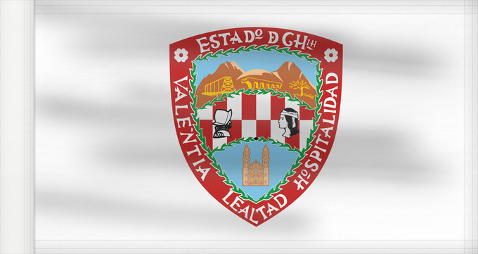 Bandera, con lado del asta reforzado: Chihuahua