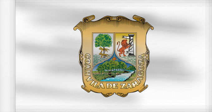 Bandera, con lado del asta reforzado: Coahuila	 Coahuila	Coahuila de Zaragoza