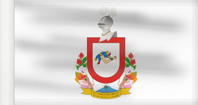 Bandera, con lado del asta reforzado: Colima
