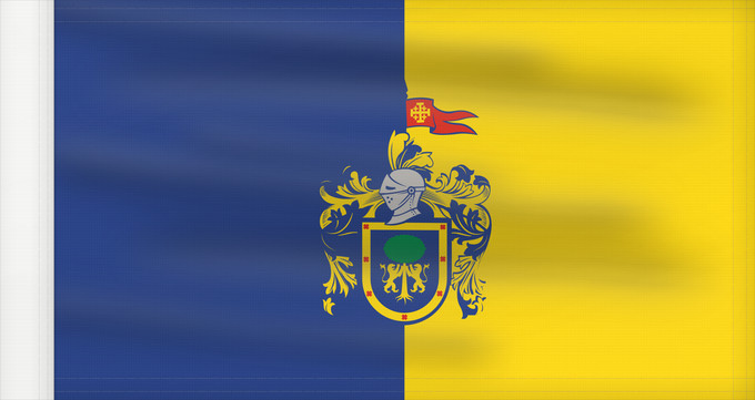 Bandera, con lado del asta reforzado: Jalisco	Official flag of Free and Sovereign State of Jalisco in accordance to the government	Officielle de l État libre et souverain de Jalisco	Oficial del Estado Libre y Soberano de Jalisco de acuerdo con la ley sobre la bandera del Congreso estatal y el