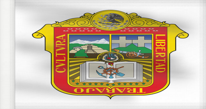 Flag, with reinforced hoist: México